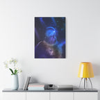 Figure in Space Canvas Wall Art - Cosmic Silhouette Decor