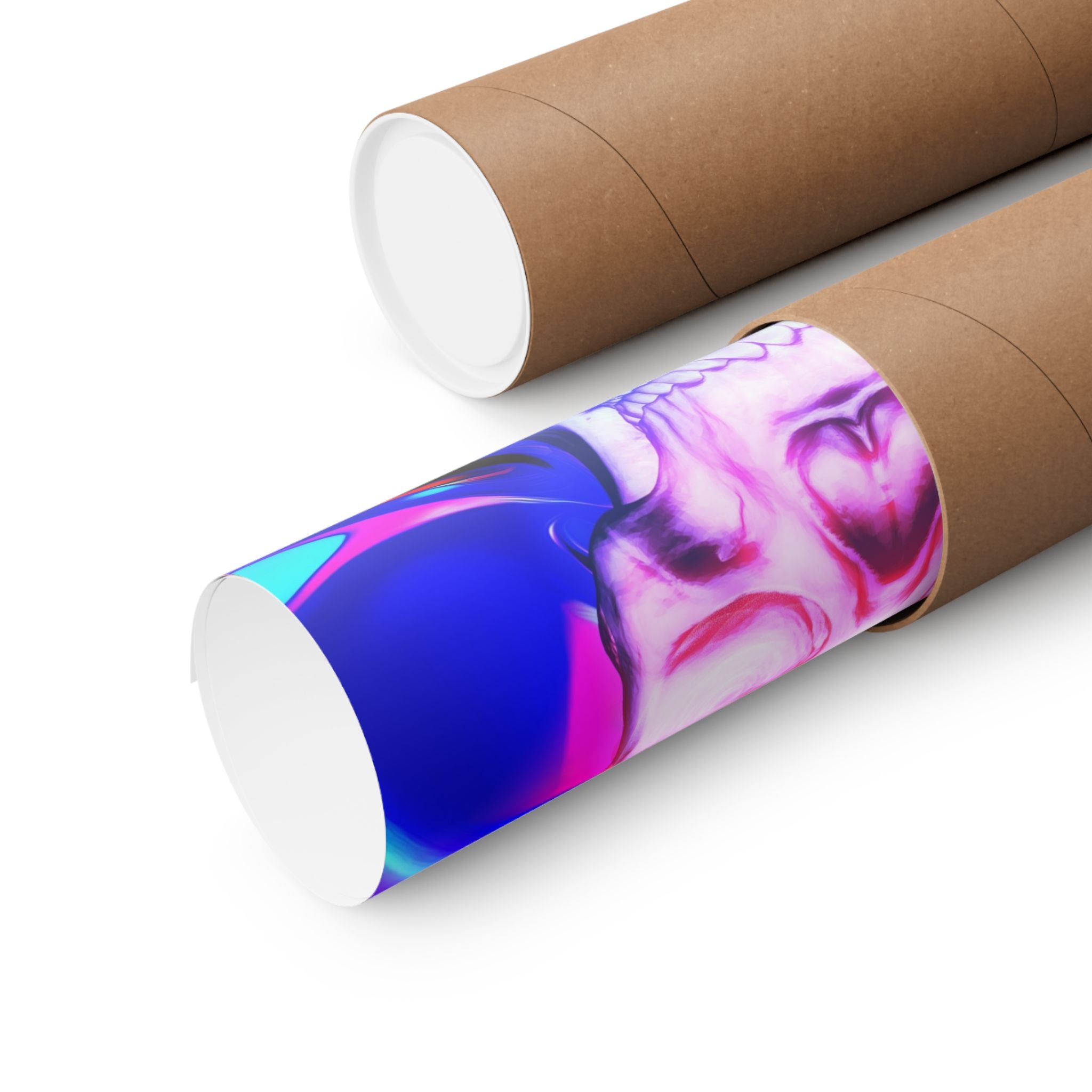 Free Your Mind Skull Poster - Psychedelic Skeleton Art Print