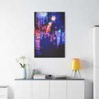 Japanese City Punk FX Canvas Wall Art - Cyberpunk Street Decor