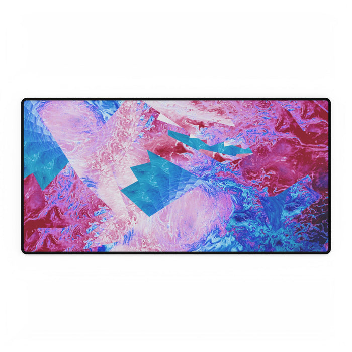 Trippy Pink and Blue Fractal Psychedelic Flow Mousepad