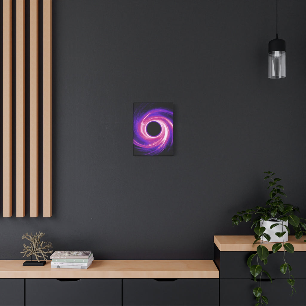 Neon Wave Horizon Canvas Wall Art - Retro 80s Cyberpunk Sunset