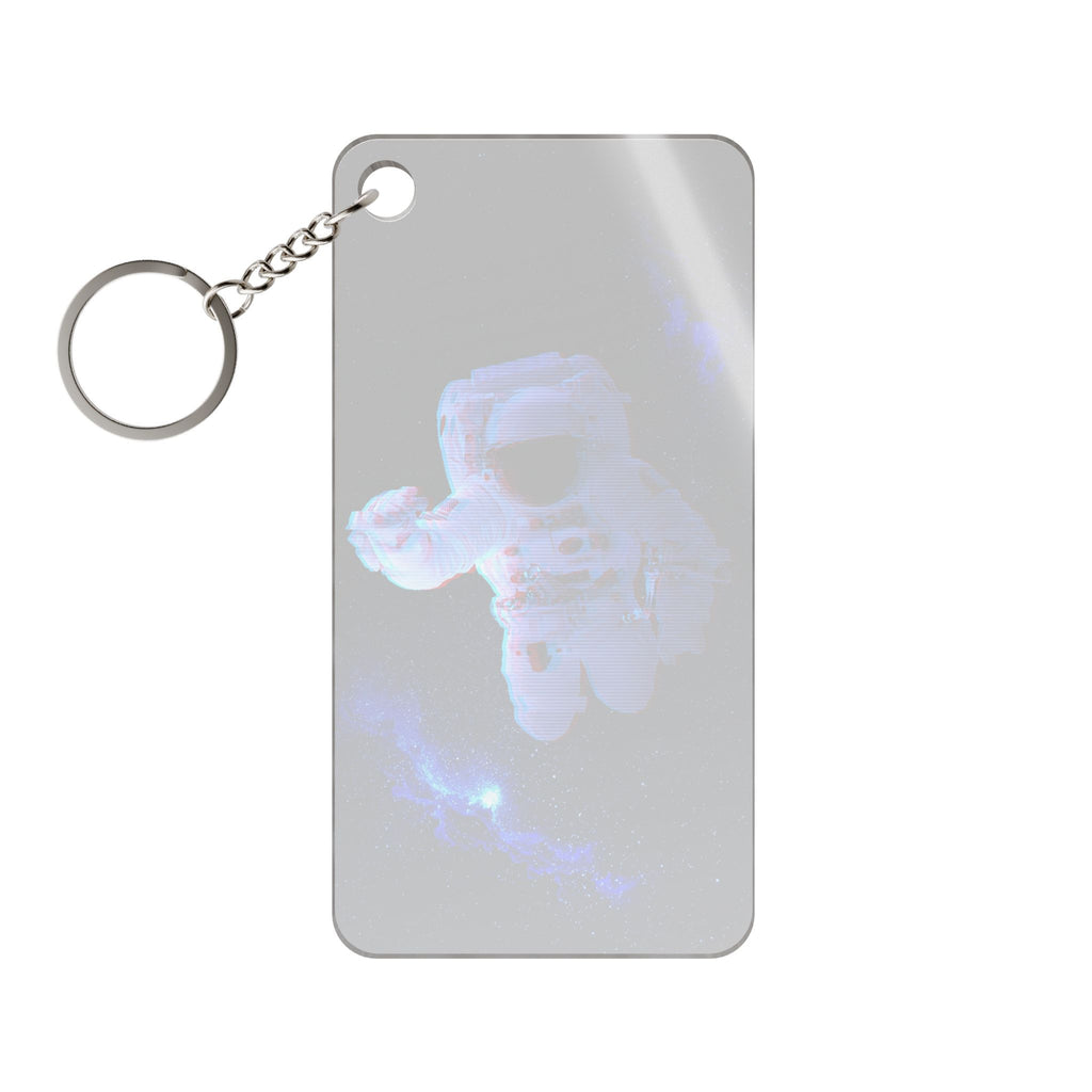 Scanline Spaceman Keychain - CRT Astronaut Acrylic Charm