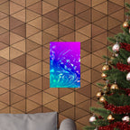 Trippy Holographic Matte Poster Print