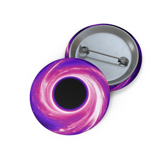 Purple Pink Wormhole Cosmic Space Art Pin