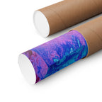Trippy pink and blue Fractal Matte Poster Print