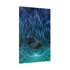 Cyber Wave Escape Canvas Art - Futuristic Neon Synthwave Decor