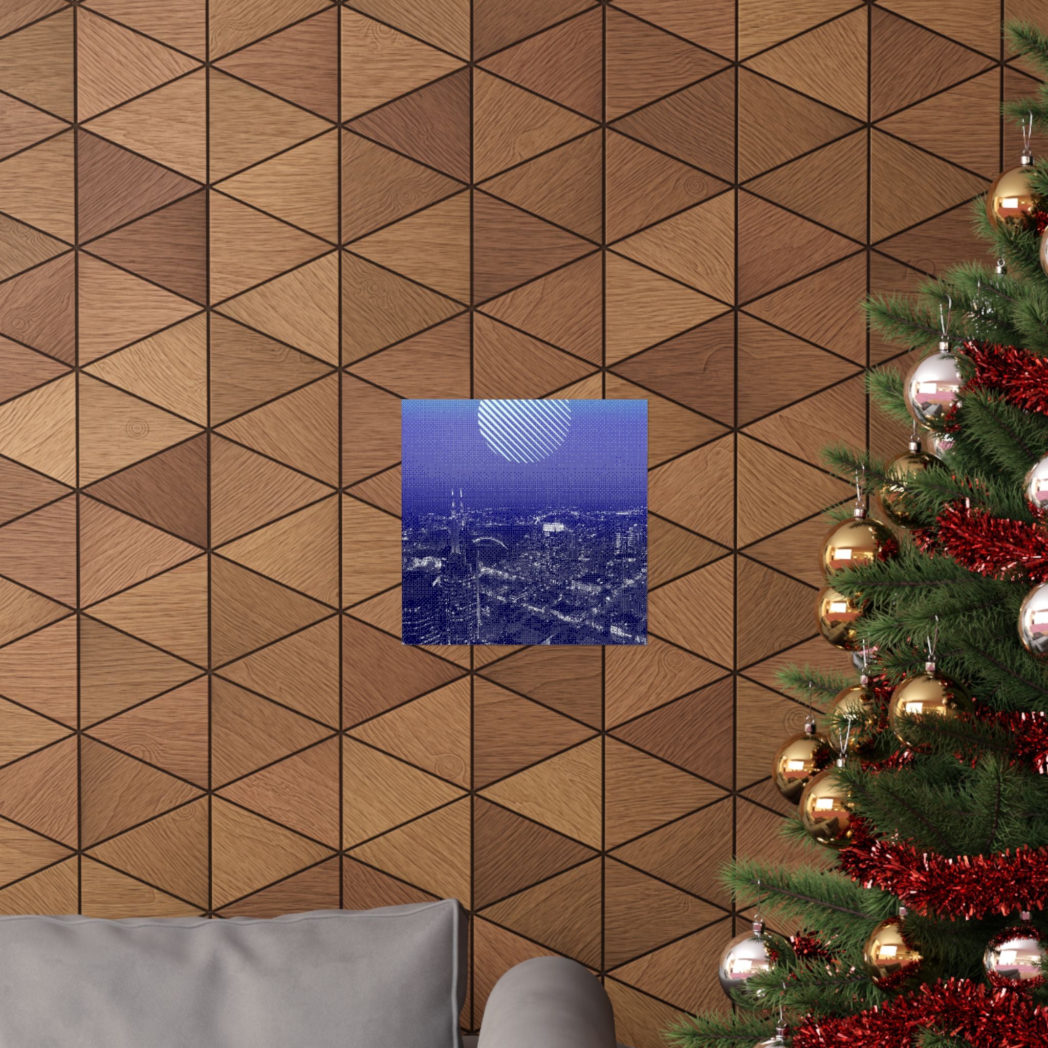 Nashville Skyline Poster - Aerial Sunset Cityscape Art Print