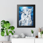 Frost Owl Poster - Ethereal Winter Woodland Art Print