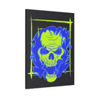Skull of Mental Fire Canvas Wall Art - Psychedelic Gothic Decor