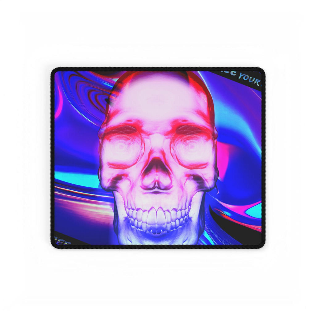 Free Your Mind Mouse Pad - Psychedelic Skull Desk Mat