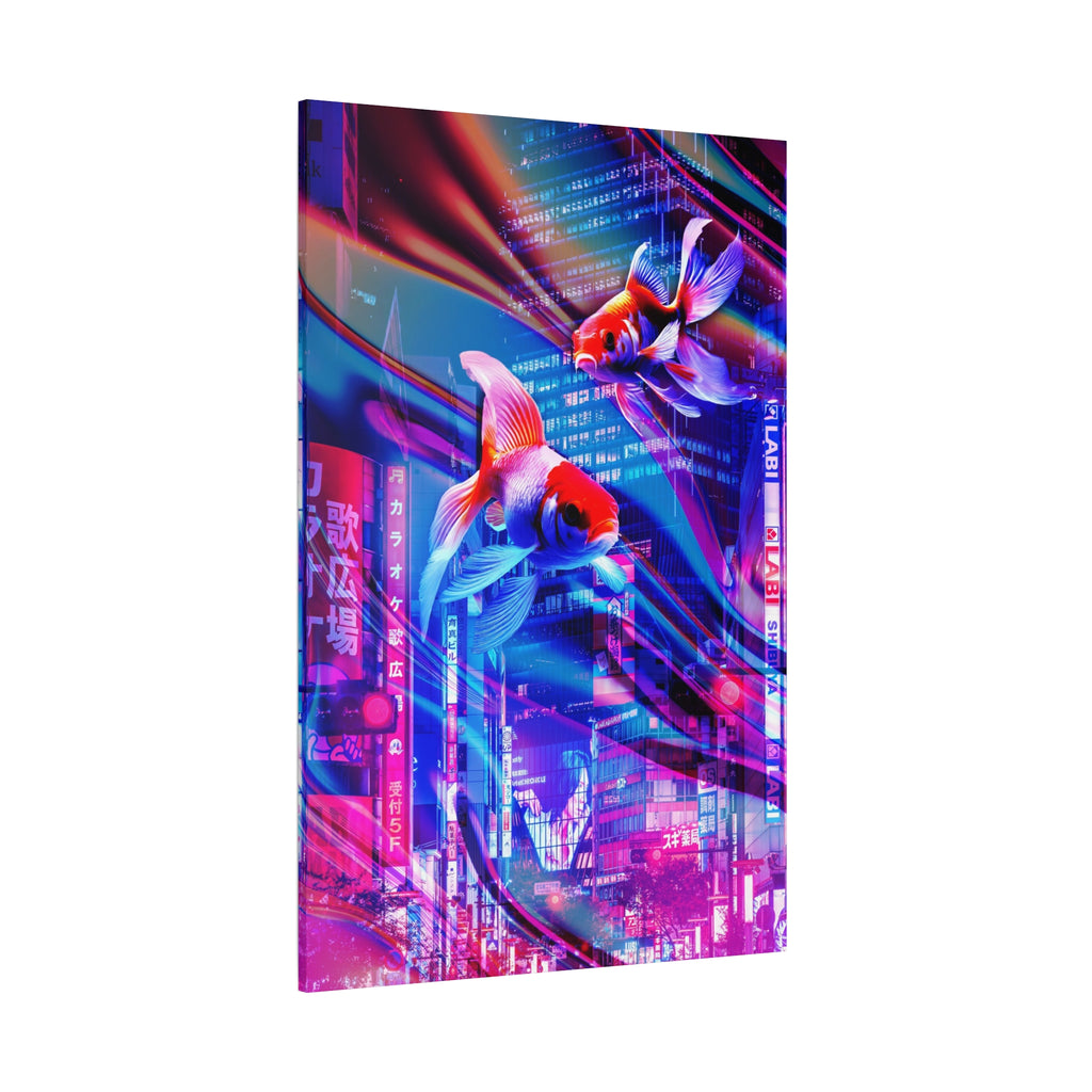 Japanese City Punk Special Edition Canvas Wall Art - Neon Japan Street