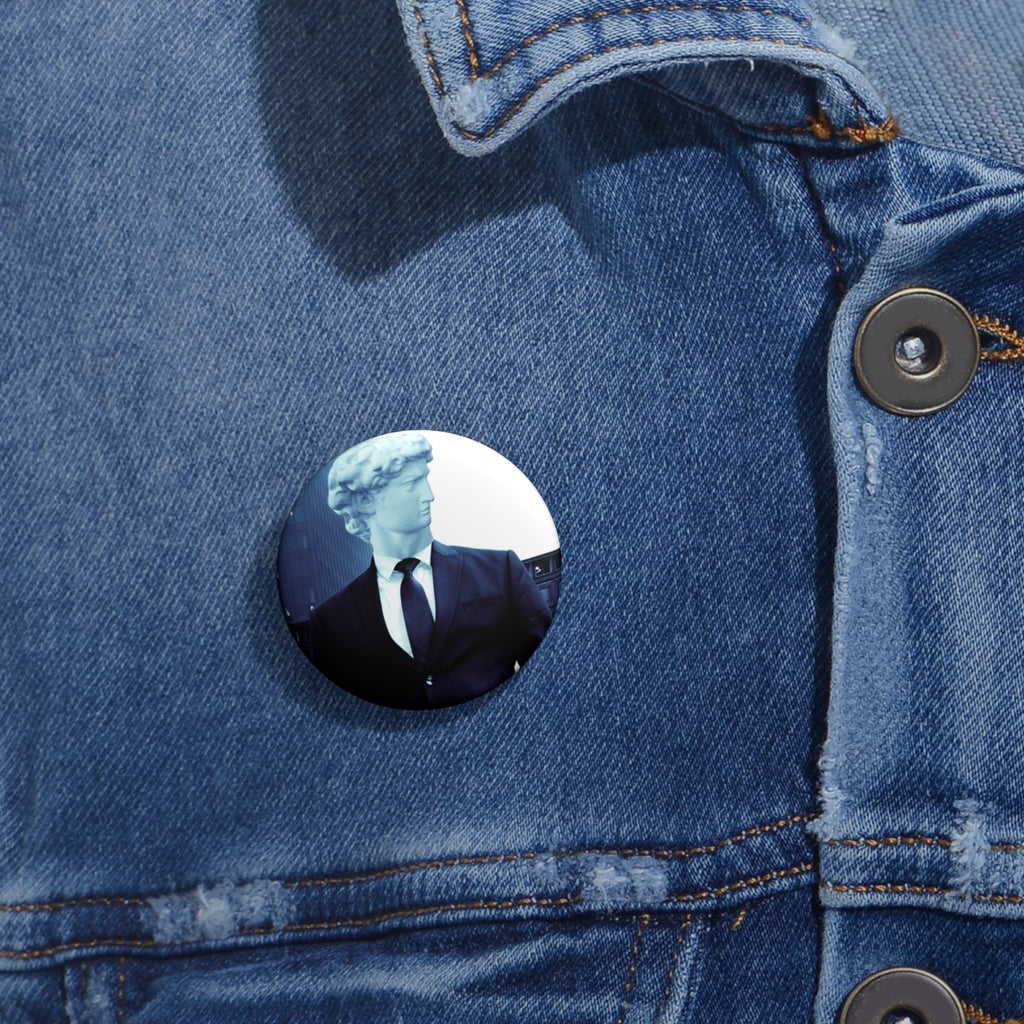 Statue Man Abstract Geometric Art Pin