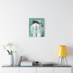 Laser Cat Canvas Wall Art - Funny Sci-Fi Space Feline Decor