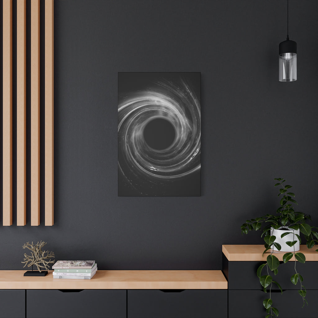 Black Hole Deep Space Canvas Art - Galaxy Vortex Wall Decor