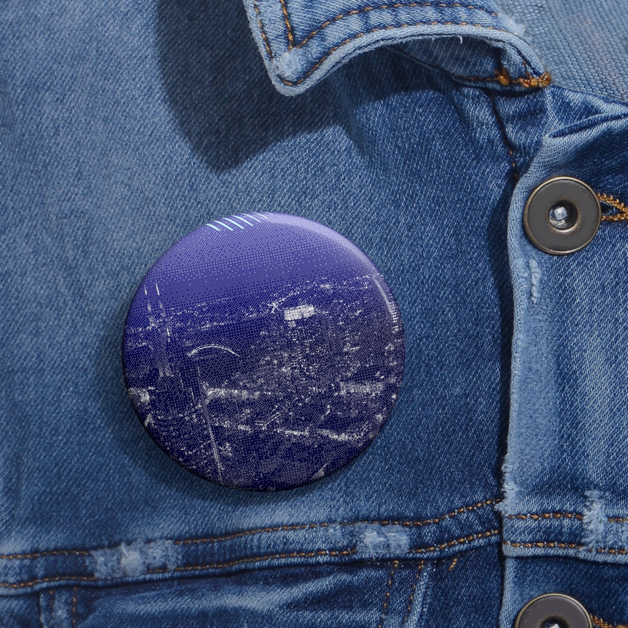 Nashville Skyline Pin - Sunset Cityscape Art Button