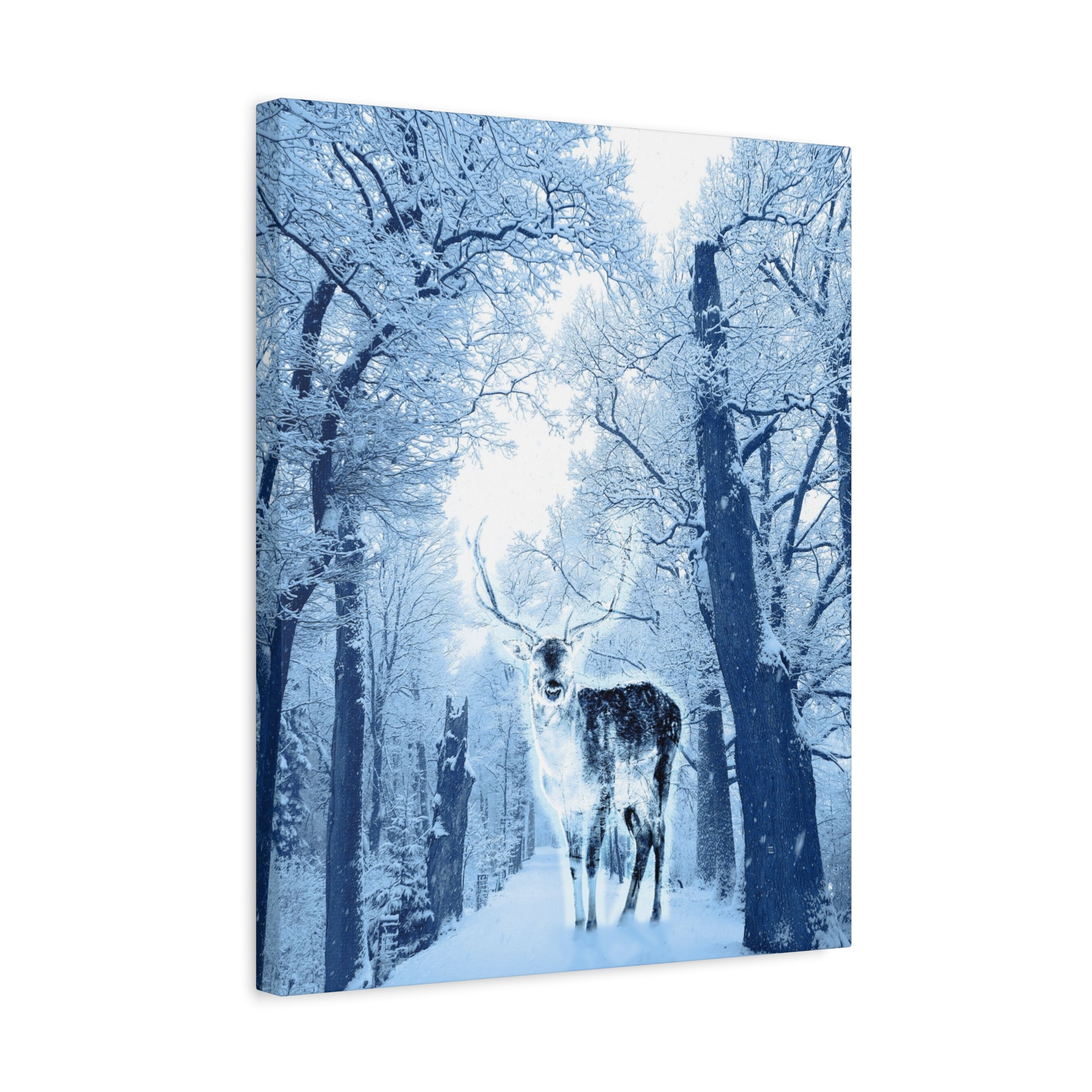Cosmic Deer Canvas Wall Art - Celestial Animal Decor