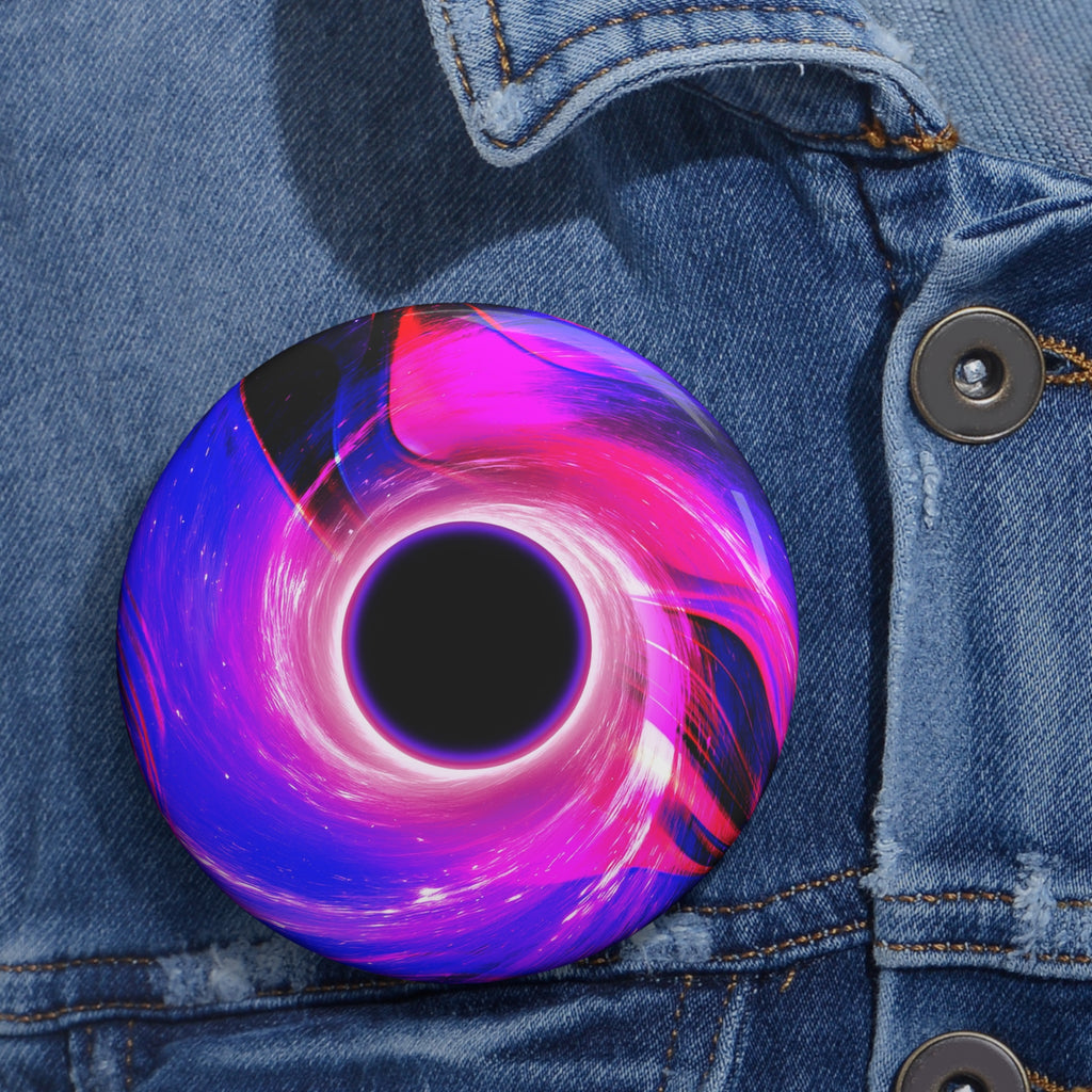 Purple Pink Wormhole Pin - Special Edition Cosmic Art Button