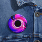 Purple Pink Wormhole Pin - Special Edition Cosmic Art Button