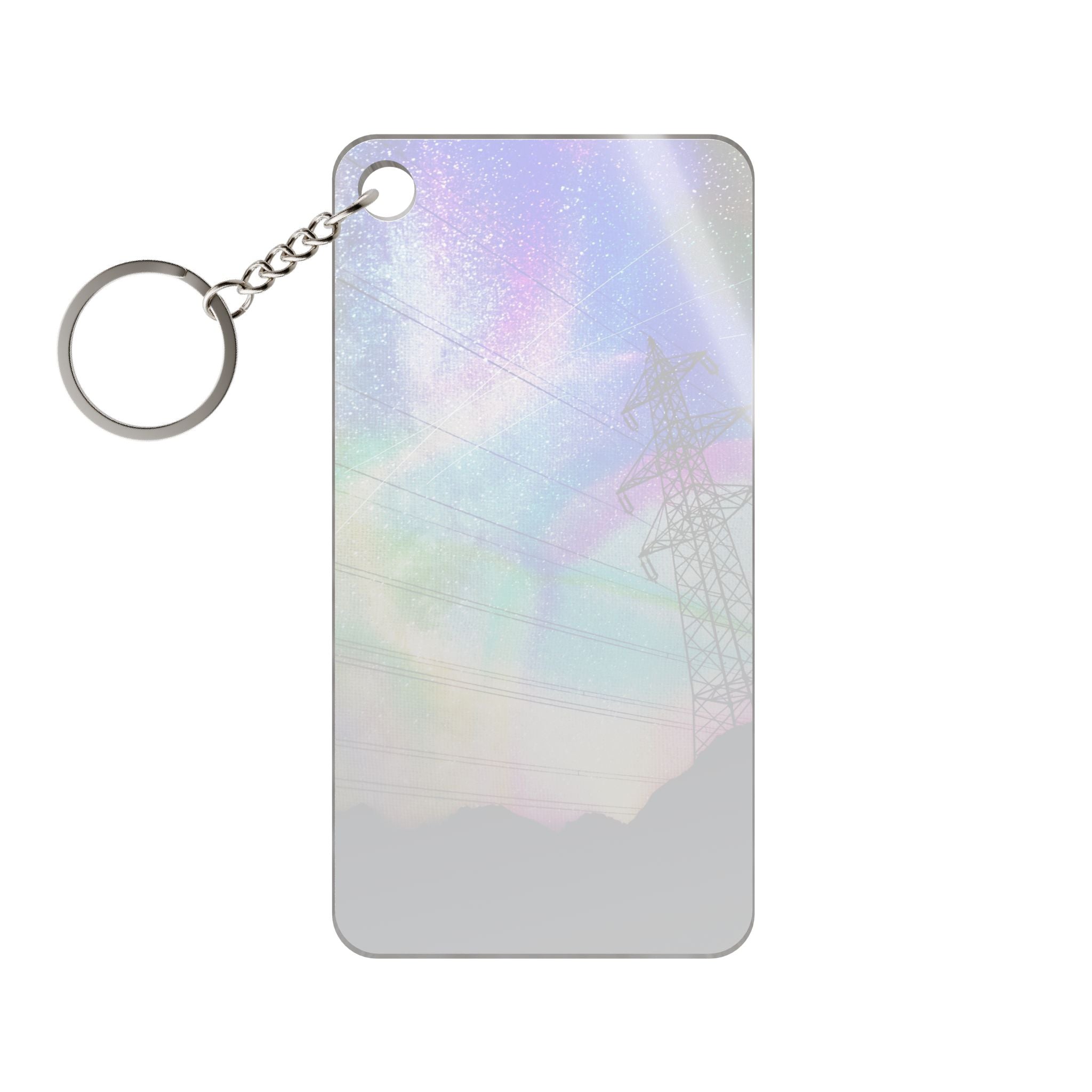 Solar Storm Keychain - Abstract Nebula Acrylic Charm