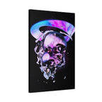 Melted Skeleton Skulls Canvas Wall Art - Gothic Cosmic Skull Decor