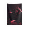 Red Mountain Lake Tapestry - Dramatic Landscape Wall Hanging