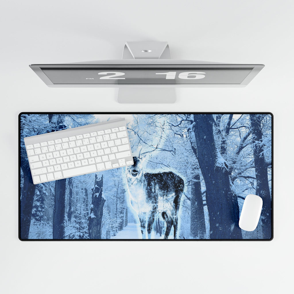 Cosmic Deer Mouse Pad - Celestial Wildlife Desk Mat