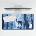 Cosmic Deer Mouse Pad - Celestial Wildlife Desk Mat