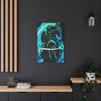 Grunge Paint Blast Canvas Wall Art - Abstract Graffiti Astronaut Decor