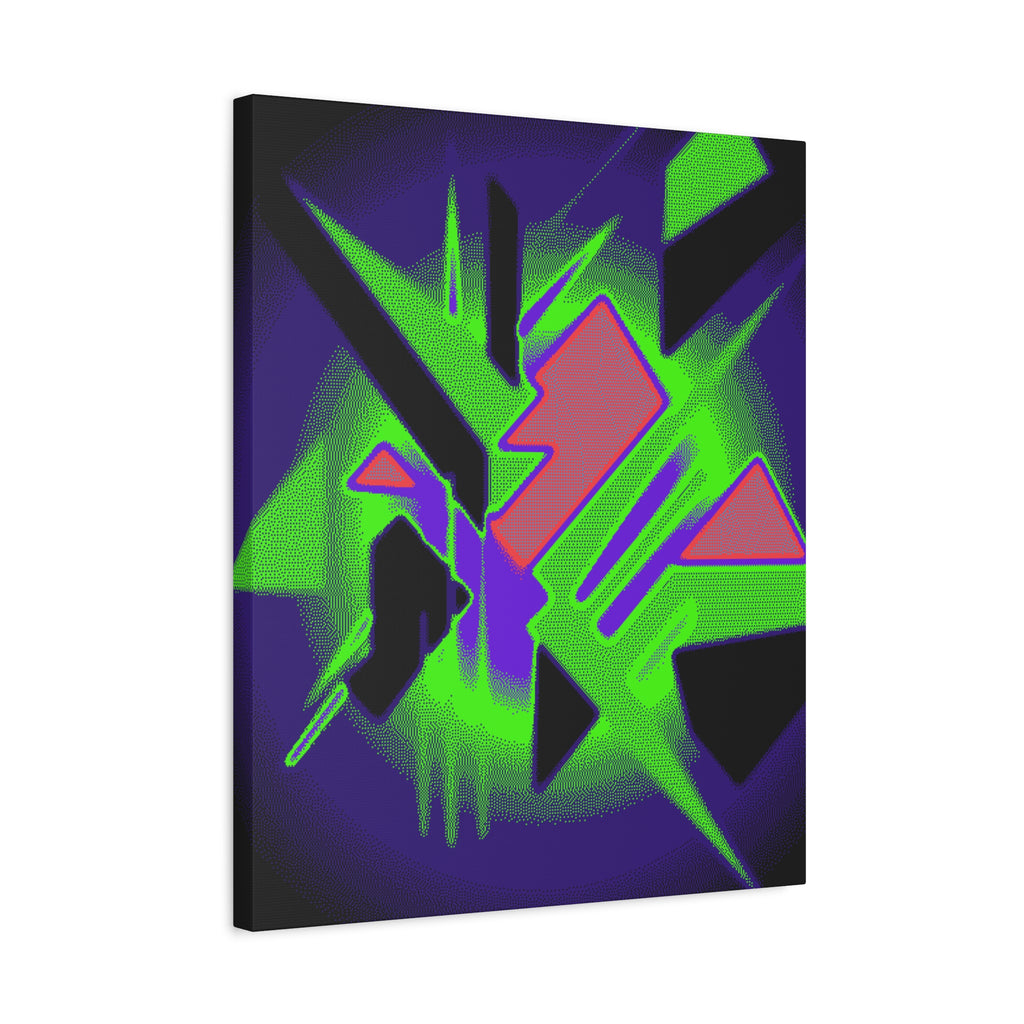 90s Paranoia Canvas Wall Art - Grunge Glitch Trippy Decor