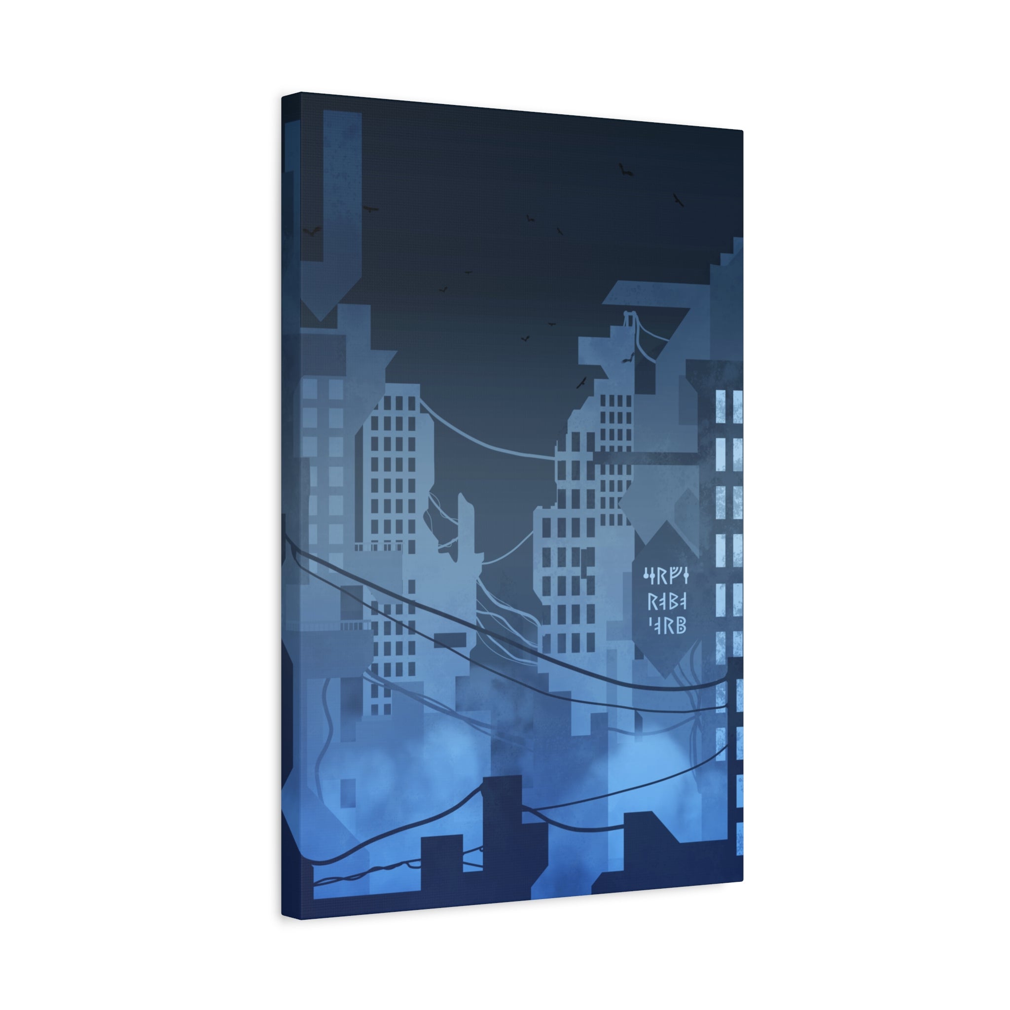 City Lights Nightscape Canvas Wall Art - Luminous Skyline Decor