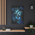 Galaxy Heart Canvas Wall Art - Cosmic Anatomical Space Love Decor