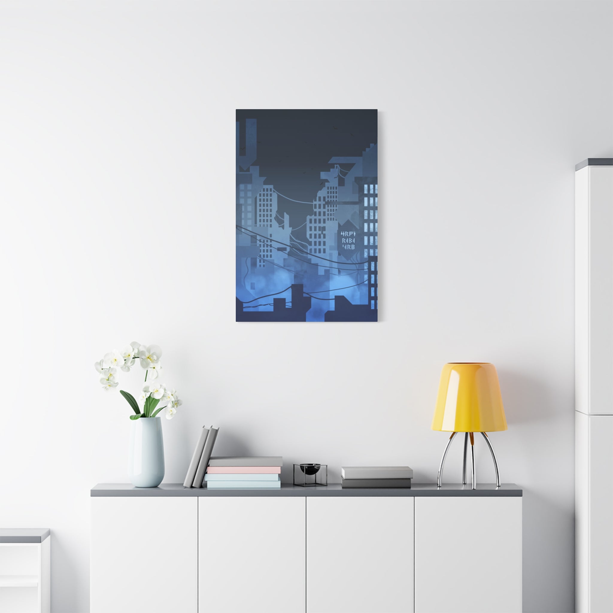 City Lights Nightscape Canvas Wall Art - Luminous Skyline Decor