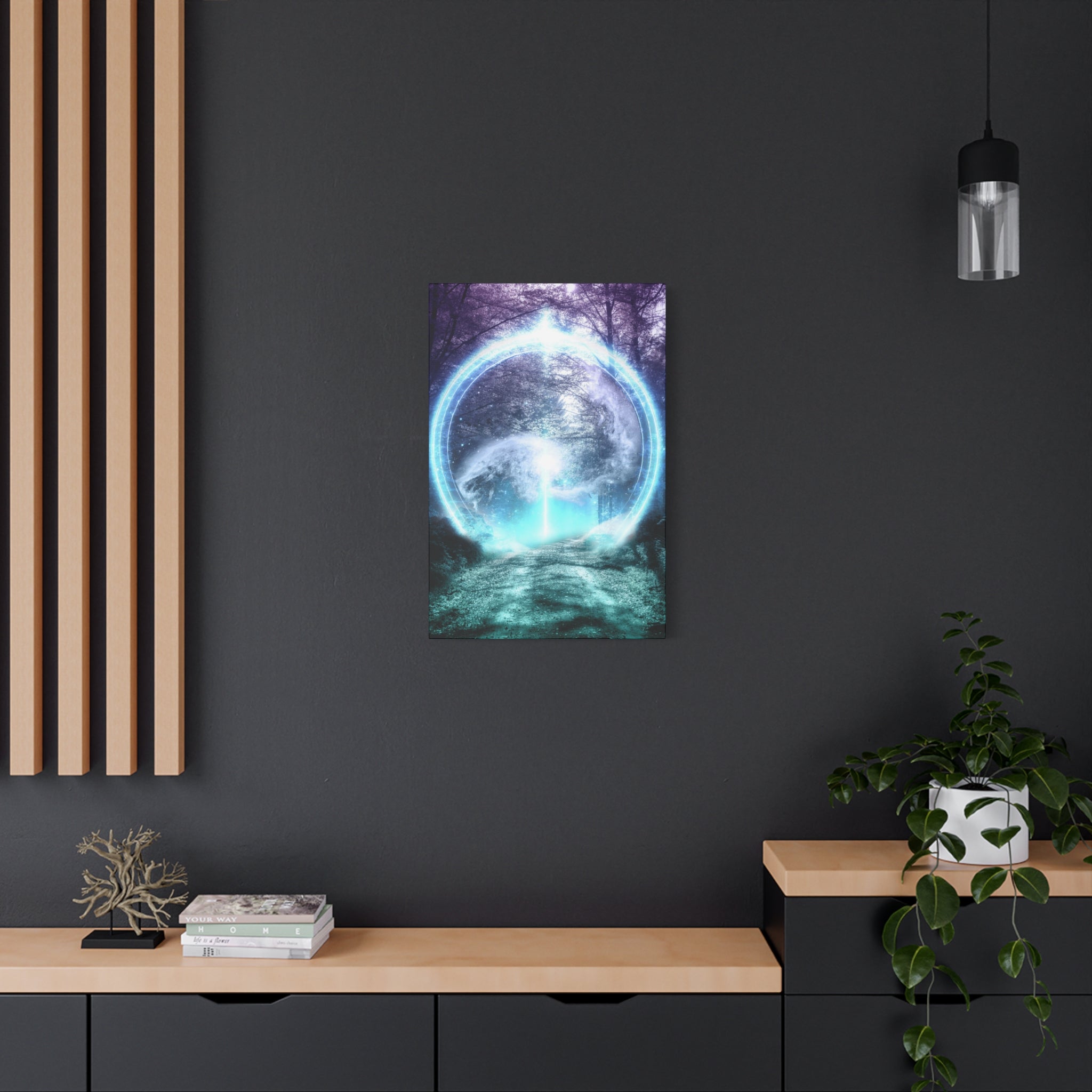 Lost Forest Magic Portal Canvas Wall Art - Mystical Fantasy Forest Decor