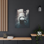 Coffee Love Kitchen Canvas Wall Art - Rustic Cafe Decor