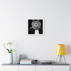 Lion in a Suit Framed Poster - Majestic Business Animal Wall Art