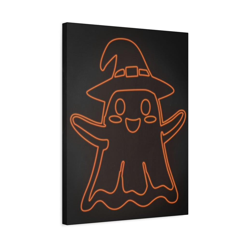 Cute Ghost Canvas Wall Art - Halloween Kids Room Decor
