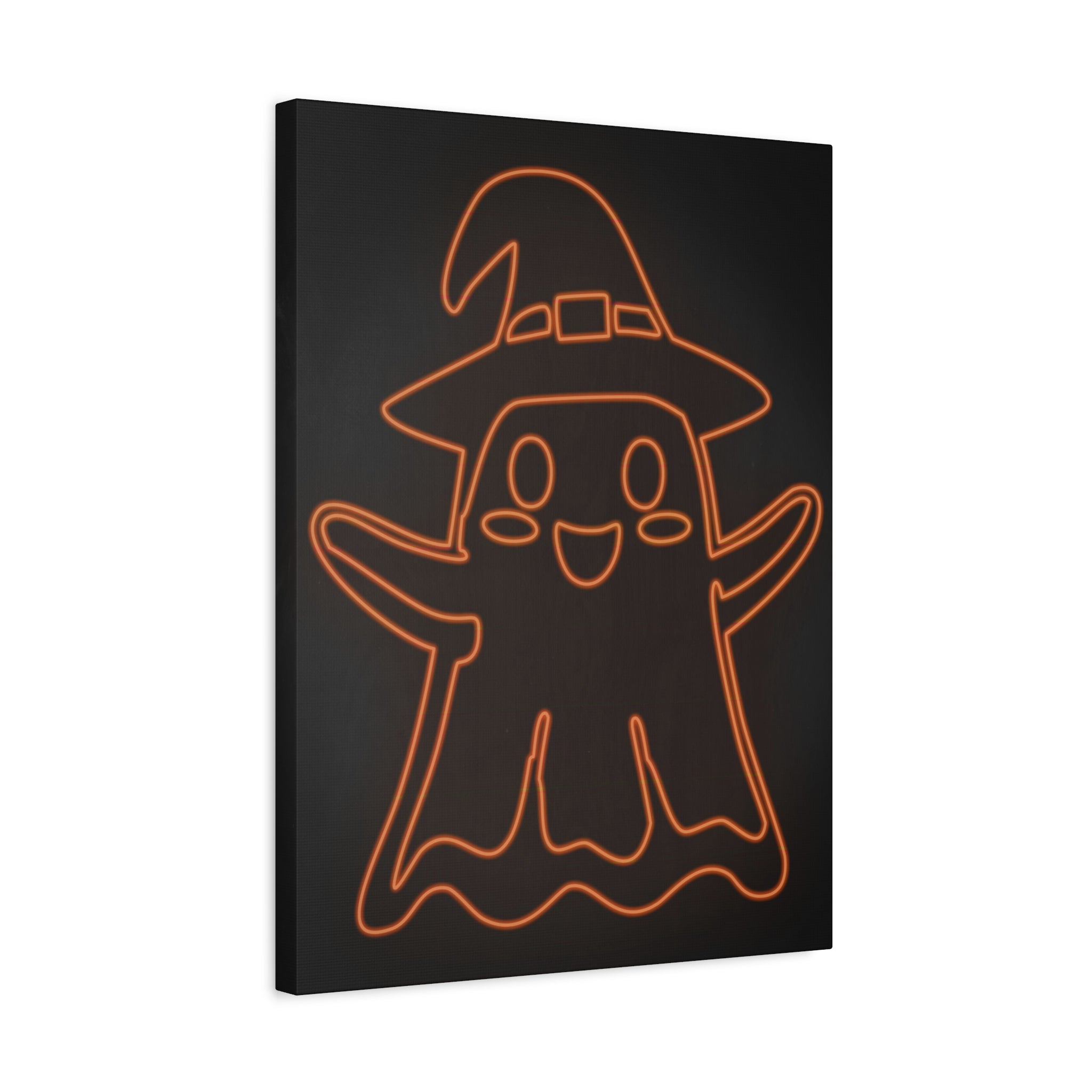 Cute Ghost Canvas Wall Art - Halloween Kids Room Decor