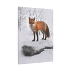 Spirit of the Fox Canvas Wall Art - Psychedelic Geometric Wildlife Decor