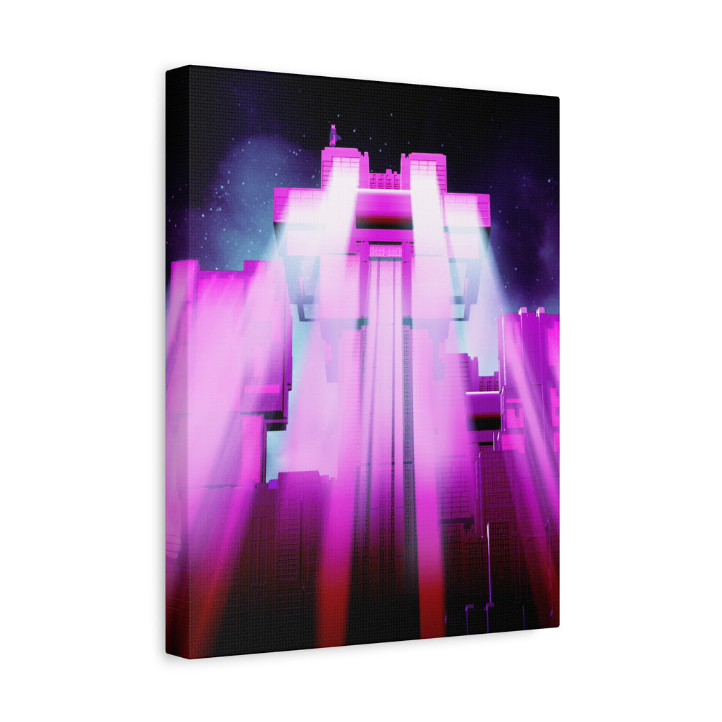 The City of Lights Vibrant Cityscape Canvas Art | Modern Neon Urban Skyline Wall Decor