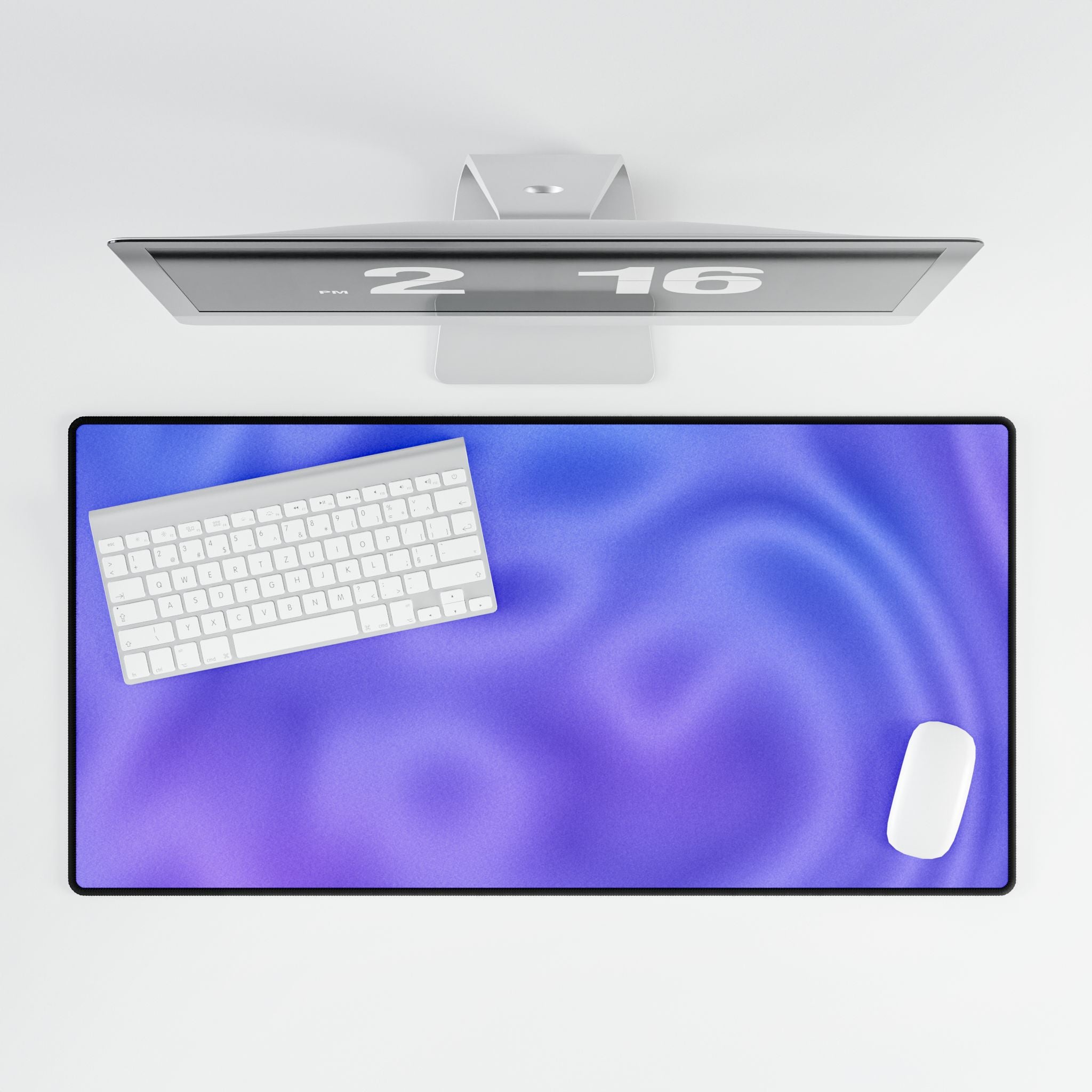 Liquid Metal Mist Pink Desk Mat - Fluid Abstract Mouse Pad