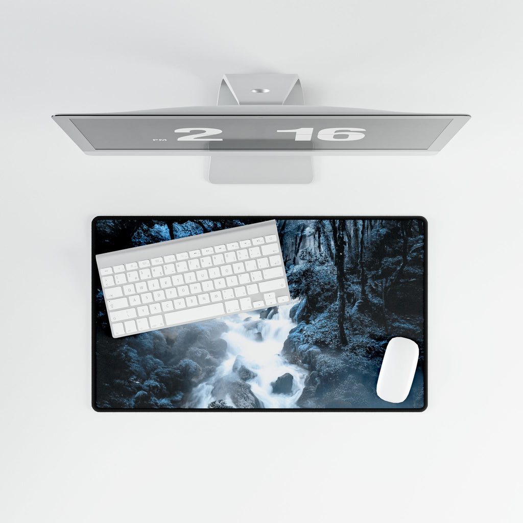 Frozen Forest Mouse Pad - Winter Landscape Desk Mat