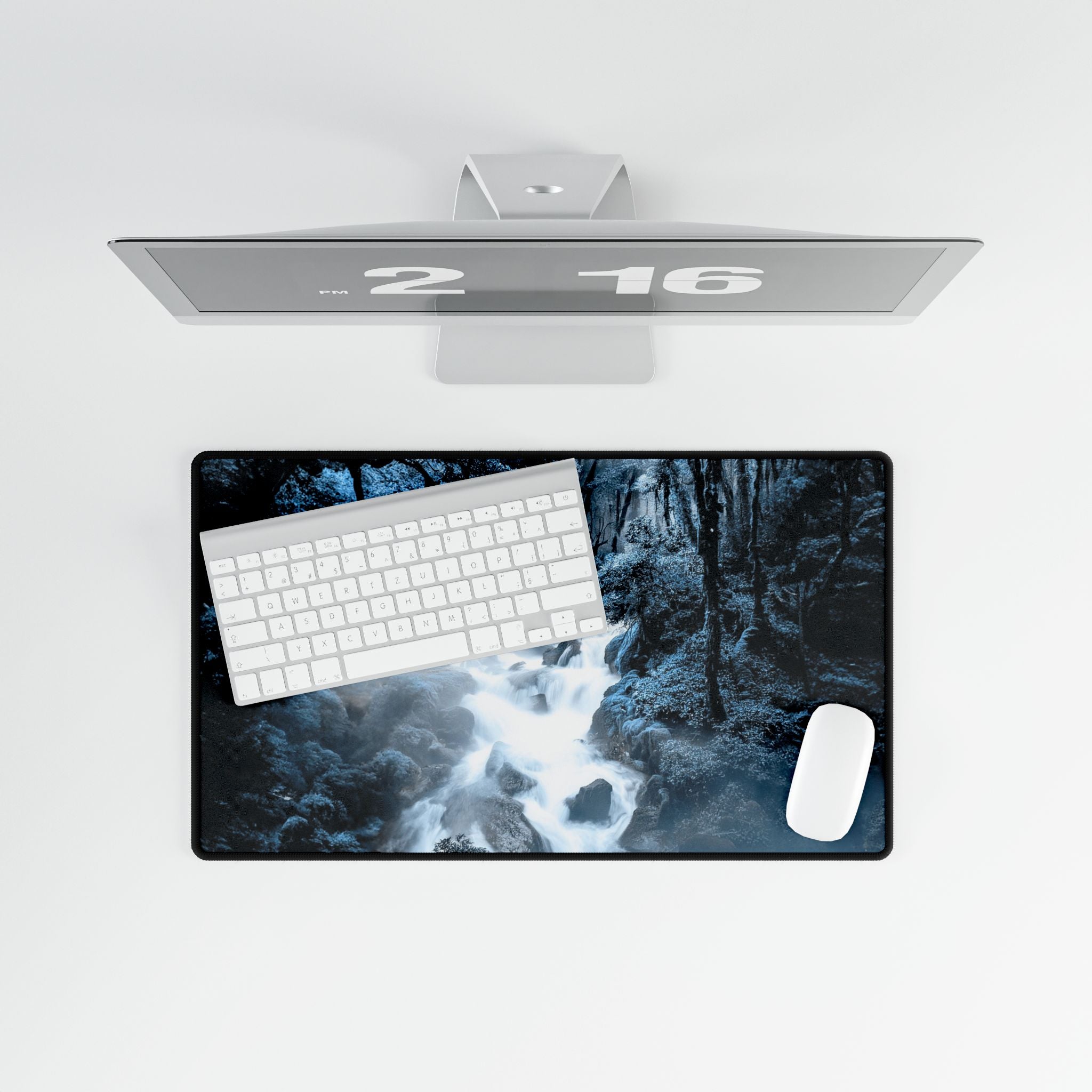 Frozen Forest Mouse Pad - Winter Landscape Desk Mat