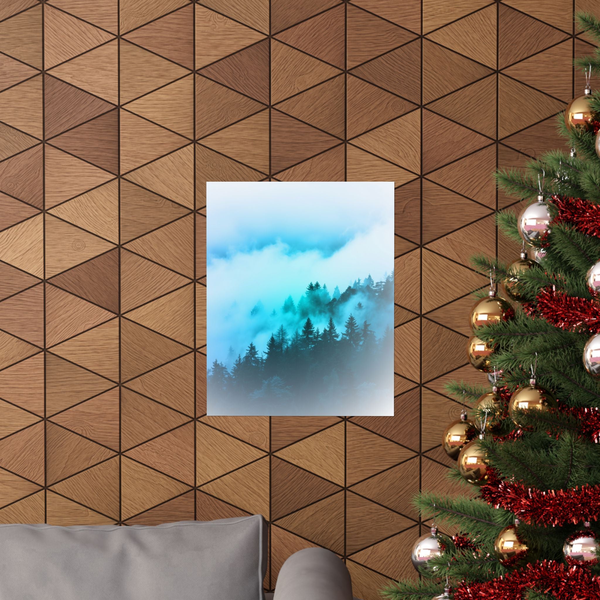 Blue Mountain Fog Poster - Misty Landscape Art Print