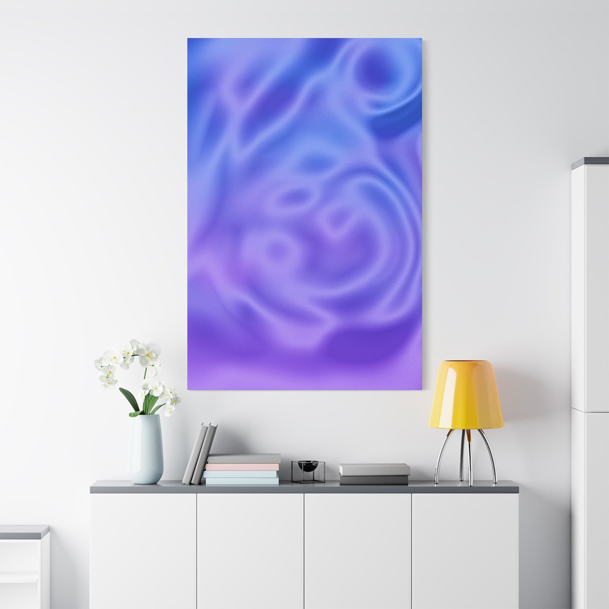 Liquid Metal Mist Pink Canvas Wall Art - Modern Textured Abstract Decor