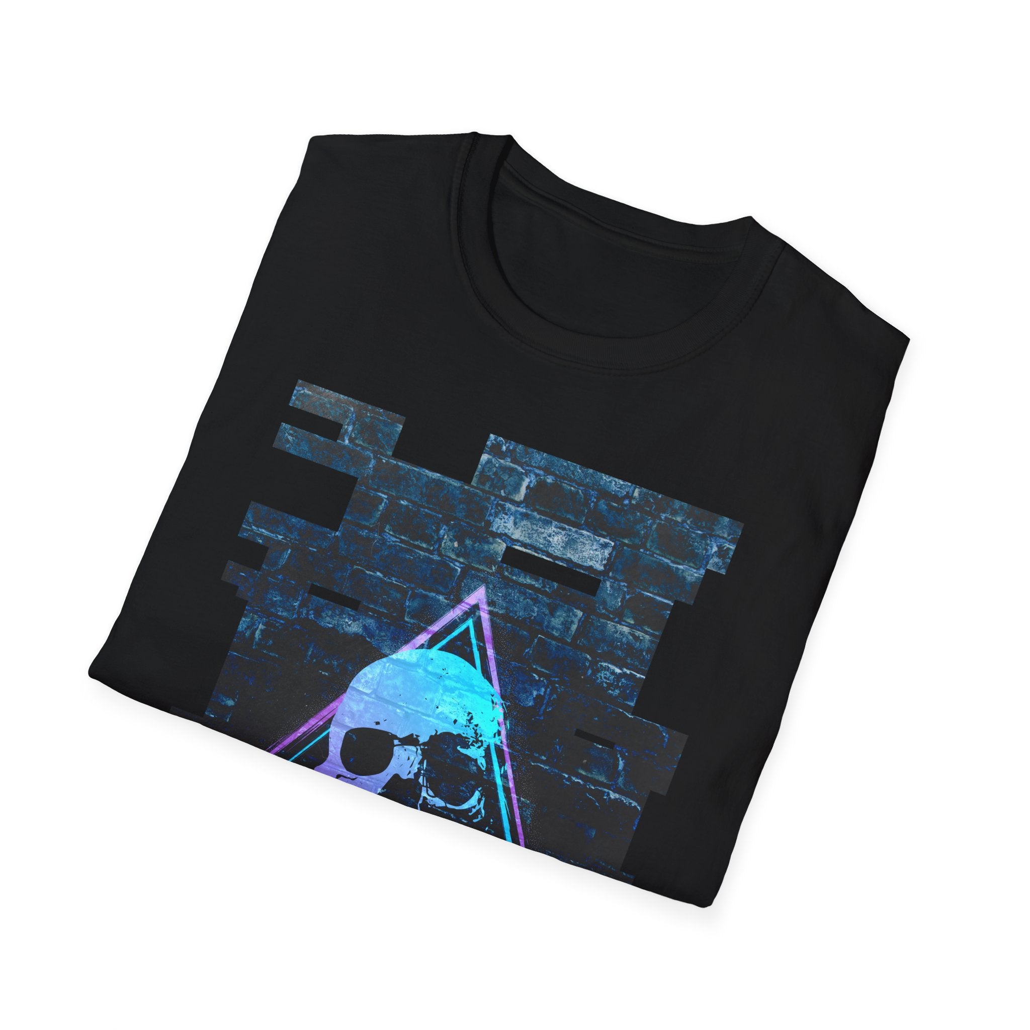 Skull on the Wall Graphic Tee - Dark Gothic Skull Shirt