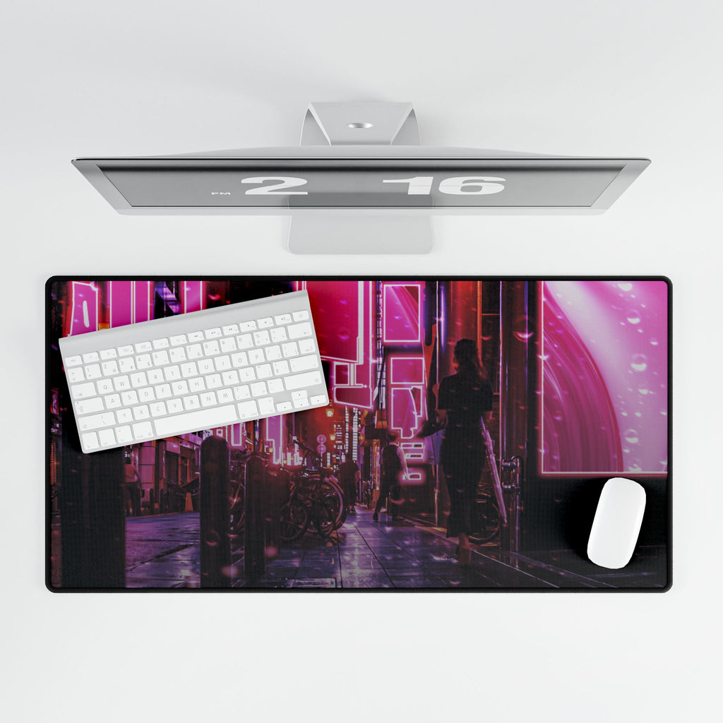 Japanese City Punk FX.3 Desk Mat - Cyberpunk Tokyo Mouse Pad