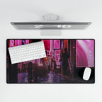 Japanese City Punk FX.3 Desk Mat - Cyberpunk Tokyo Mouse Pad