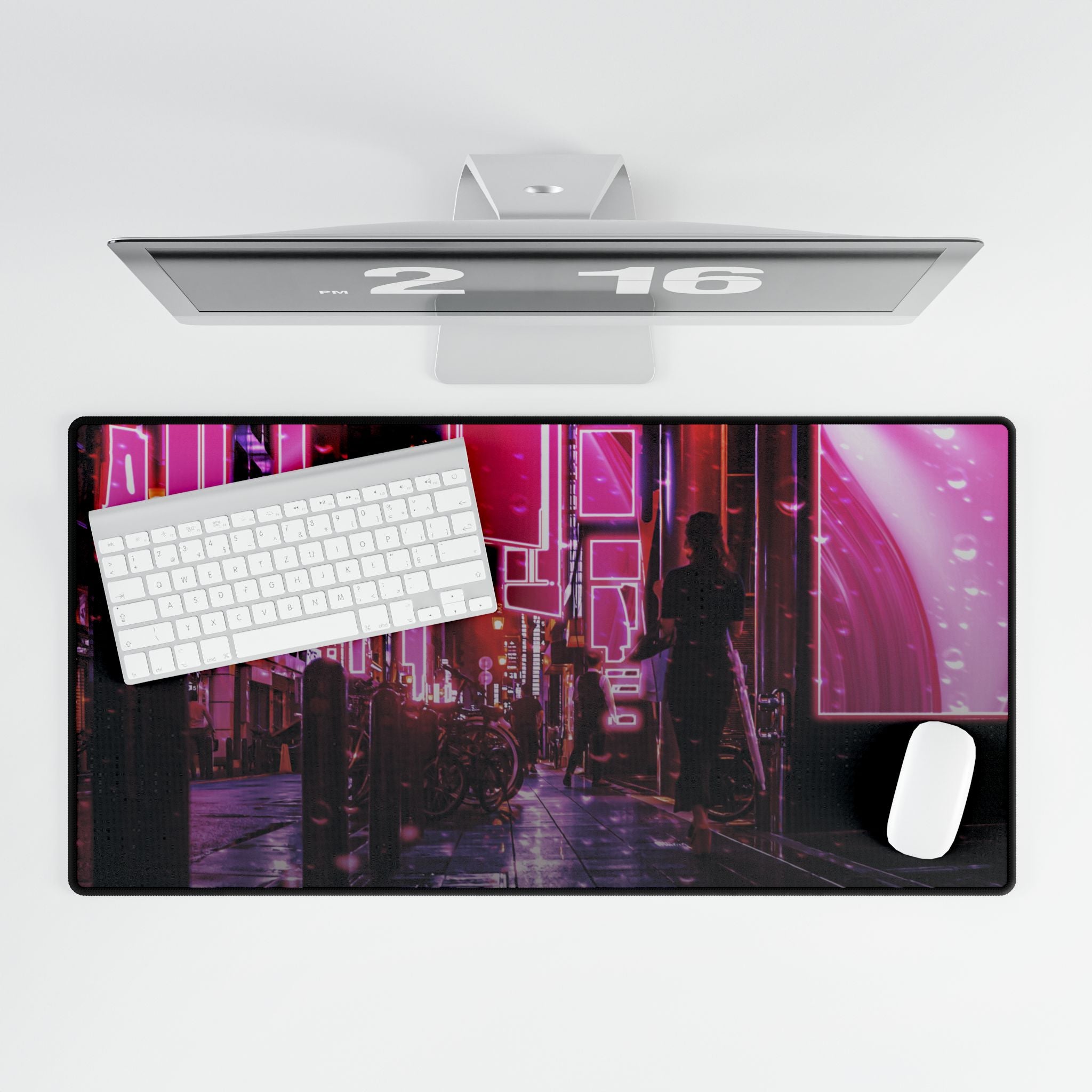 Japanese City Punk FX.3 Desk Mat - Cyberpunk Tokyo Mouse Pad