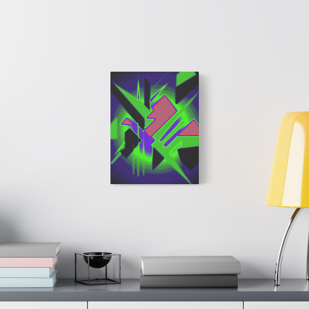 90s Paranoia Canvas Wall Art - Grunge Glitch Trippy Decor