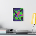 90s Paranoia Canvas Wall Art - Grunge Glitch Trippy Decor